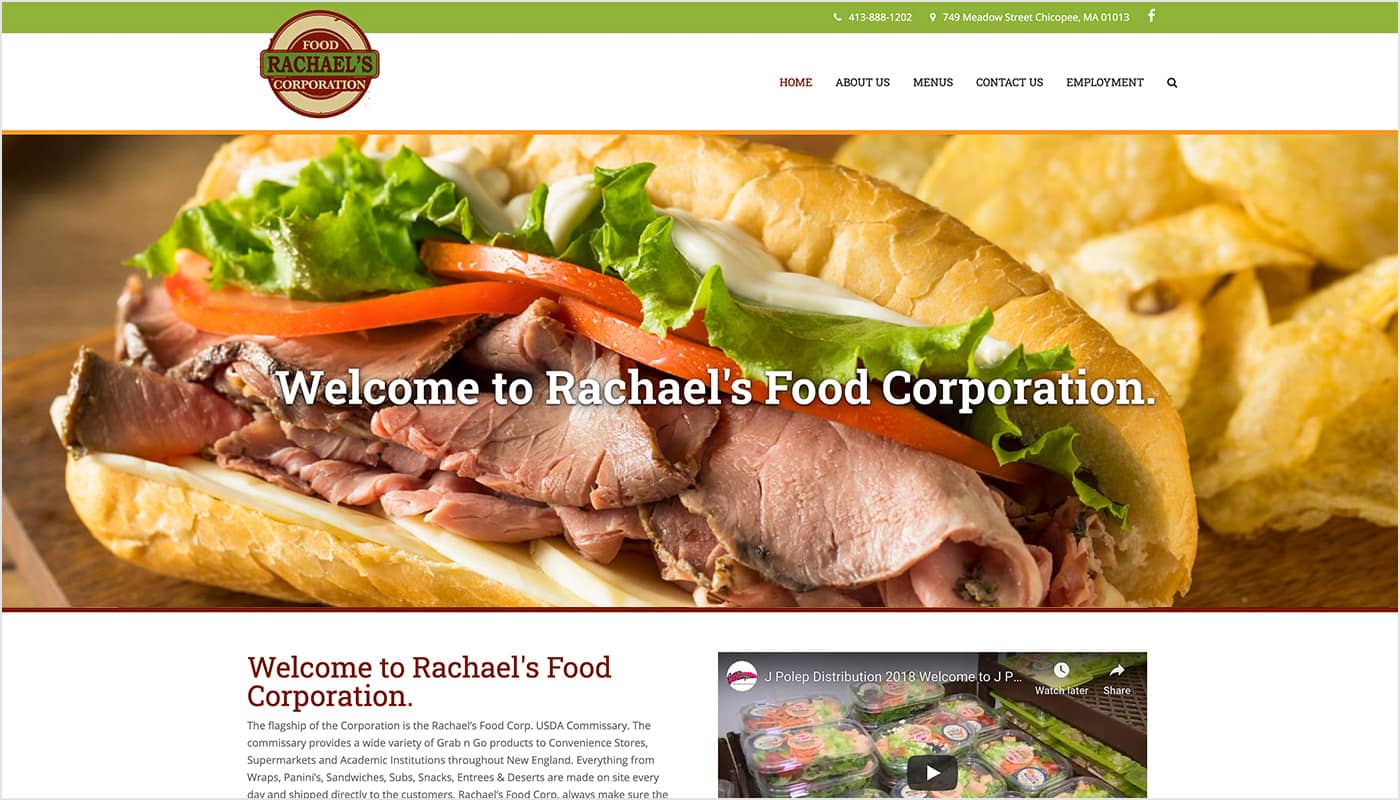 Rachael's-Food-Corporation-Custom-WordPress-Website-Design-Chicopee