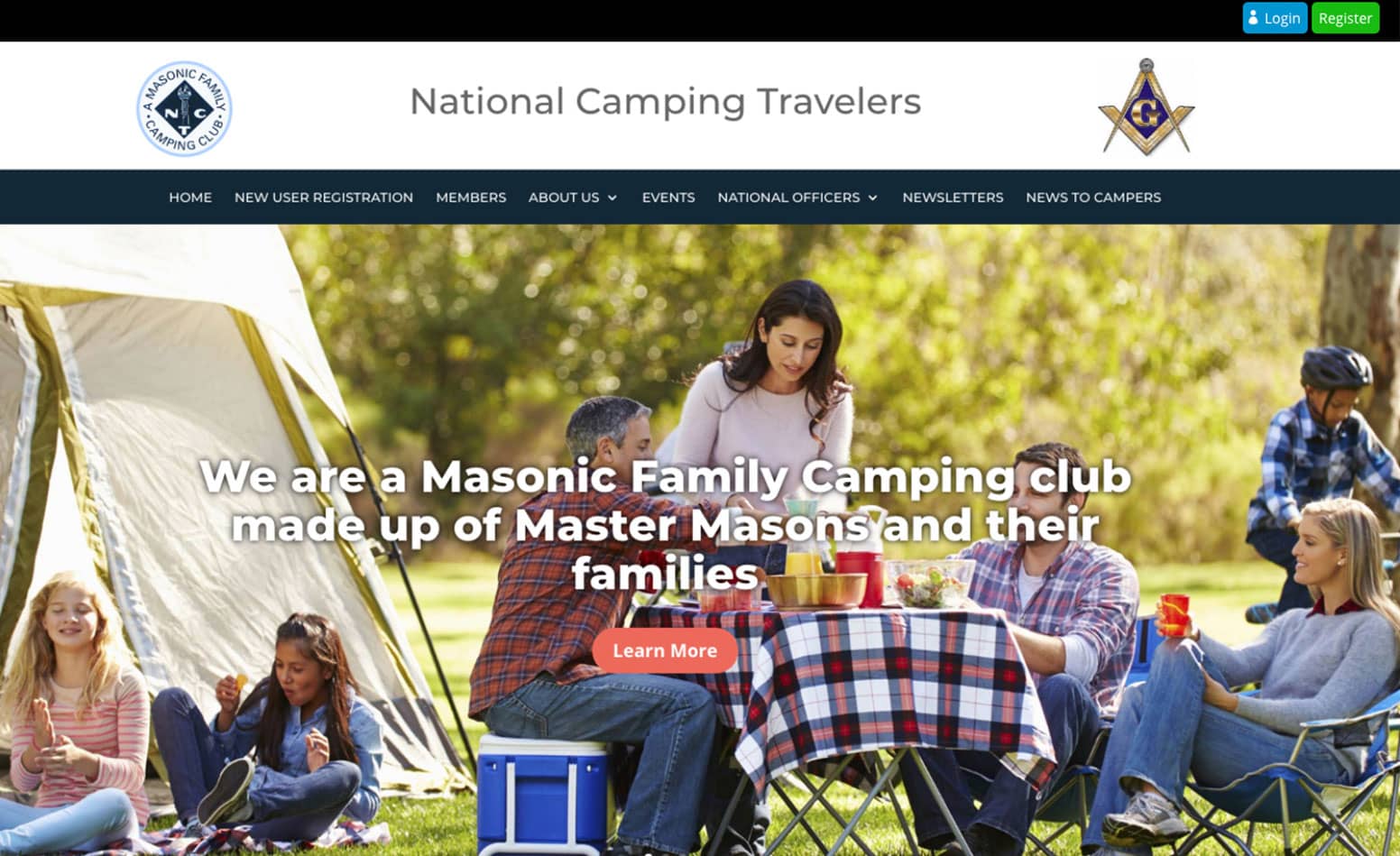 National Camping Travelers website, web design Western MA, web design CT, marketing agency, graphic design company, branding