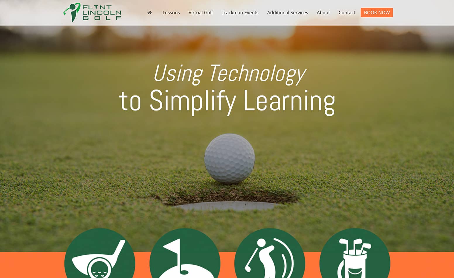 Flynt Lincoln Golf custom website design, custom website design Western MA, web designer Northern CT, logo design CT