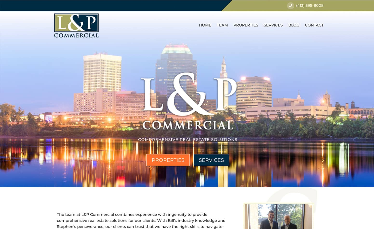 L&P Commercial website design, custom website design Western MA, website design Northern CT, branding, social media marketing MA